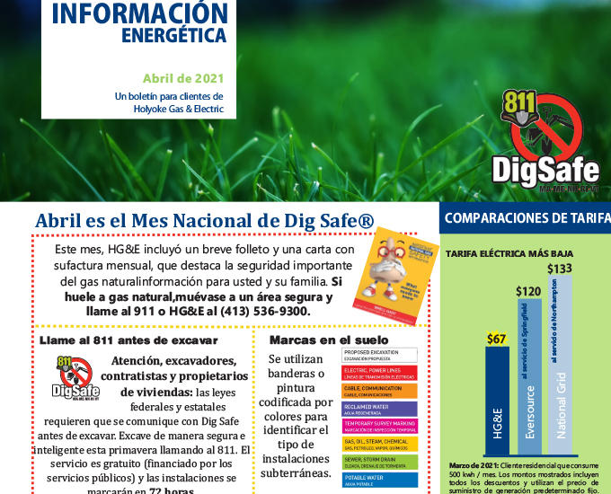 April newsletter cover Spanish