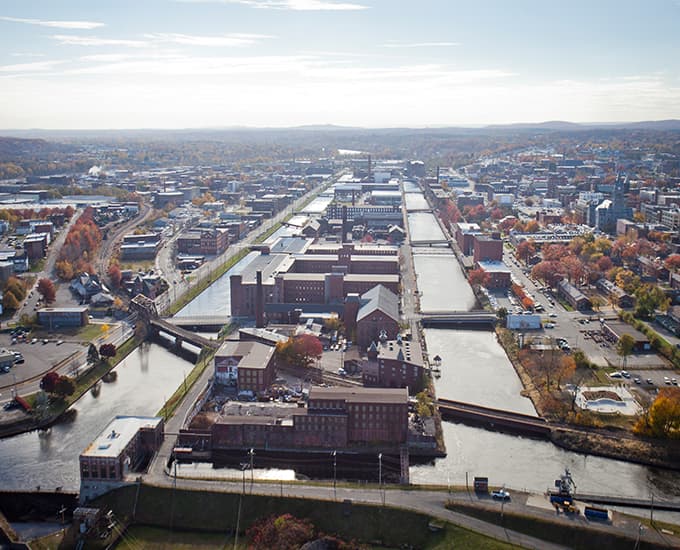 Drone image of the canal system